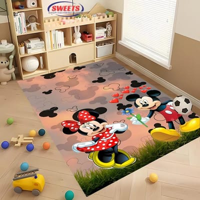 Nieuw bij Disney Mickey Mouse Tapijt! Slaapkamer Woonkamer Bedmat, Antislip Exquise Huisdecoratie, Duurzaam Machinewasbaar Kleed Cadeau 60*90cm