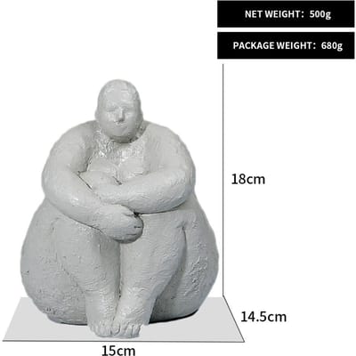 Europese Creatieve Dikke Vrouw Yoga Ornamenten Licht Luxe Stijl Modelkamer Yoga Studio Hars Werker Kunst Karakter Decoratie