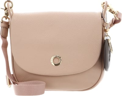 MANDARINA DUCK Leren Schoudertas Mellow Leather Hunting Bag Lamb's Wool Zalmroze