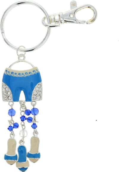 Behave - Tassenhanger blauw broekje strandstijl - Zomerse accessoire