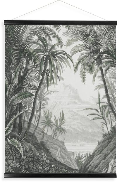 Hangende Poster Linnen Jungle Landschap Schets 80x60cm