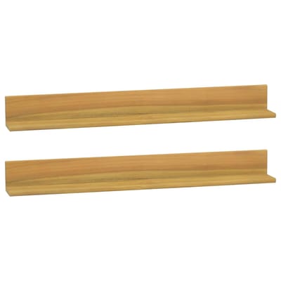 vidaXL - Wandschappen - 2 - st - 90x10x10 - cm - massief - teakhout