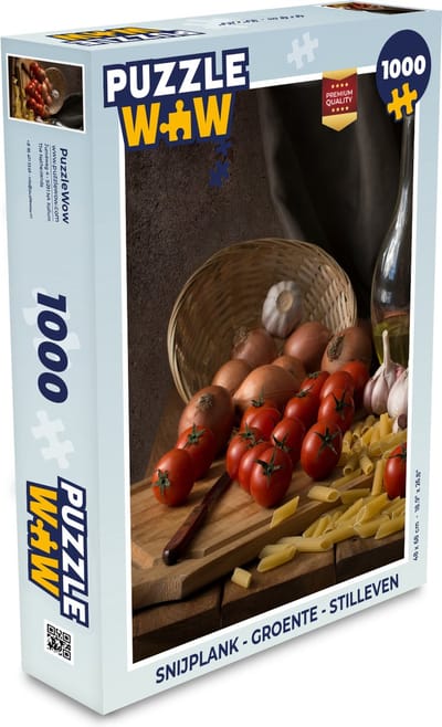 Puzzel Snijplank - Groente - Stilleven - Pasta - Uit - Tomaat - Snijplank - Legpuzzel - Puzzel 1000 stukjes volwassenen