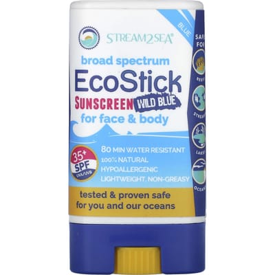 Stream2Sea, Ecostick Sunscreen Wild Blue, Spf 35+, 14G(0.5Oz) blue