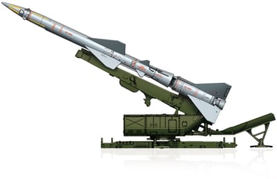 HobbyBoss Modelbouwpakket Militaire voertuigen - 82933 Sam-2 Missile with Launcher Cabin Plastic - 1:72 - Modelbouw