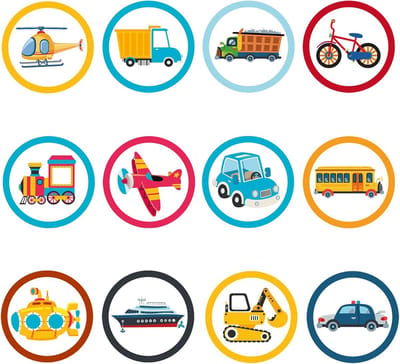 24 Vellen Zindelijkheidsstickers - Zindelijkheidstraining - Grappige Ontwerpen - Kleurverandering - Peuters - Jongens en Meisjes - Cartoon Patroon - Toiletdoel - Transportontwerp