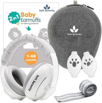 Noise Cancelling Baby Helmet with Carry Bag – Baby Hearing Protection for Travel, Sleep, and Festivals