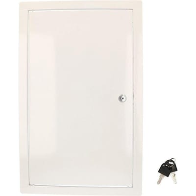 KOTARBAU® Inspectieklep, Inspectiedeur, Verzinkt Staal, 50x30 cm, Wit, Inspectieluik met Slot, en 2 Sleutels, Onderhoudsklep, Poedergecoat, Toegangspaneel, Revisiedeur