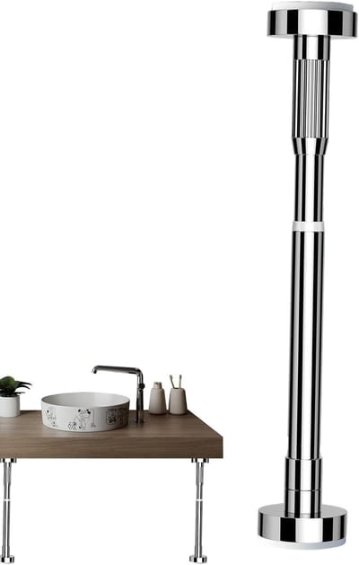 Verlengbare Veerstangen - Kaststang Spanstang - Meubels Stabiliseren - Antivibratie Anti-val - 46 x 8 cm - Zilver