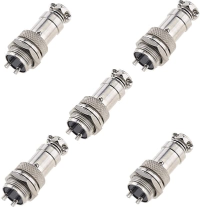 Dailygoody - GX16 Aviation Plug - 2-polig - Metalen connector set - 5 stuks - Geschikt voor elektronische verbindingen - 16 mm schroefdraad