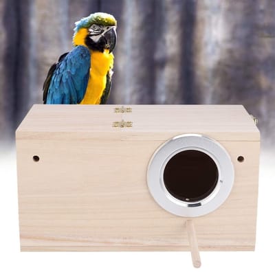 Dailygoods- Kweekdoos Professioneel - Houten Vogelkweekhuis - Stevig - Handig - Veilig - Met Standaard - Broedhuis