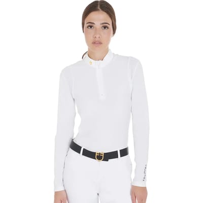 Wedstrijdrij polo met lange mouwen voor dames Equestro