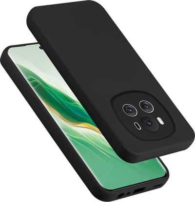 Cadorabo Hoesje geschikt voor Honor Magic 6 in LIQUID ZWART - Beschermhoes gemaakt van flexibel TPU silicone Case Cover