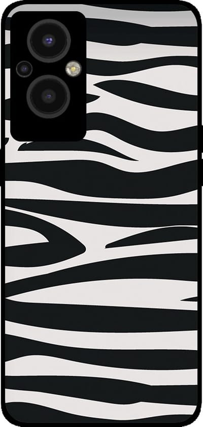 Smartphonica Telefoonhoesje Geschikt voor Oppo Reno8 Lite met zebra opdruk - TPU backcover case zebra design - Zwart Wit geschikt voor Oppo Reno8 Lite