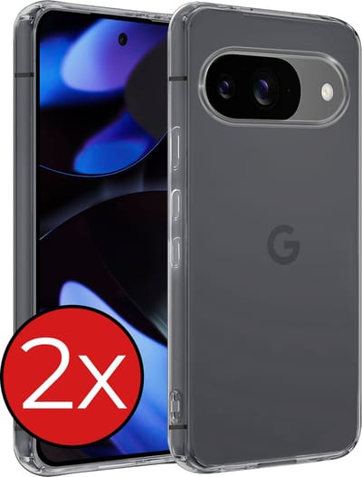 Hoesje - 2 Stuks - Geschikt voor Google Pixel 10 - Sterk & Shockproof - Telefoonhoes - Back Cover - Case Siliconen - Telefoon Hoes - Transparant