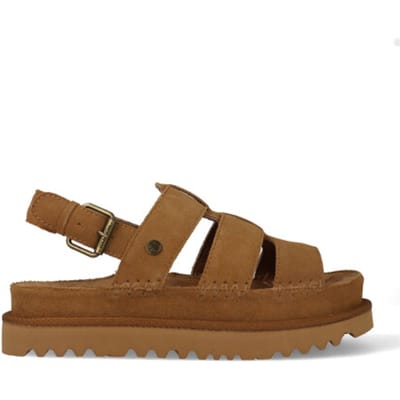 Warmbat Wenlock Suede Dames Sandalen - Cognac