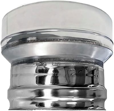 Kachelpijp Adapter - Dubbelwandig RVS - Schoorsteen Aansluiten - Dubbelwandig Geïsoleerd - 80/130 mm - Roestvrij Staal