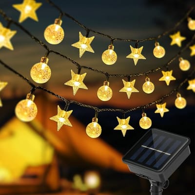 Solar Tuinverlichting met 100 LEDs, 12 Meter, IP65 Waterdicht, 8 Verlichtingsmodi, Sfeervolle Decoratie voor Tuin en Terras tijdens Feestdagen