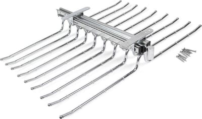 Eleganca Kleerhanger Broekhangers - Pantalonhanger - Broekenrek uittrekbaar - Chroom - 20 houders - 47.5x69x8.5 cm