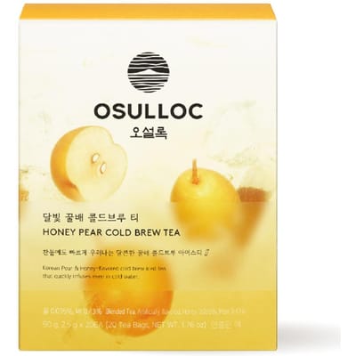 OSULLOC Honing Peer Cold Brew IJsthee Zakjes Snelle Infusie Koreaanse Fruit Gemengde Thee 50g 2.5g x 20EA x 3box