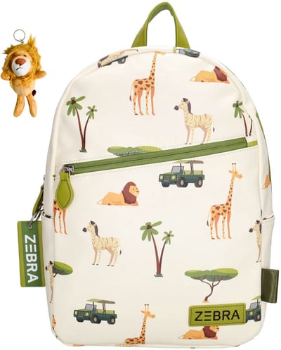 Zebra Rugzak Safari - kinderrugtas, rugtas, kinderrugzak, schooltas + Dino Ei