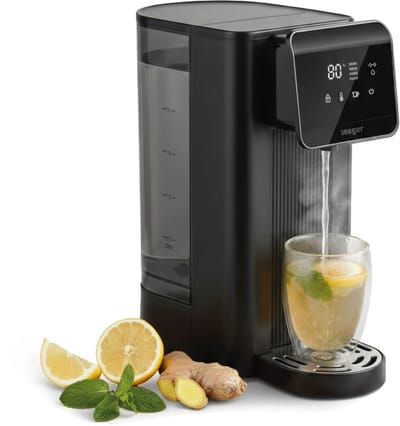 Seeger Heetwaterdispenser - 2.5L - Temperatuurregeling - PFAS- en BPA-vrij - Afneembaar Reservoir - Touchscreen Digitaal Display - Heetwatertap