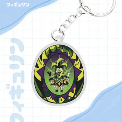 Acryl Sleutelhanger voor Helluva Boss Stolas Millie Mammon Fizzarolli Moxxie Anime Cartoons Rugzak Hanger Acryl Sleutelgesp Cadeau white