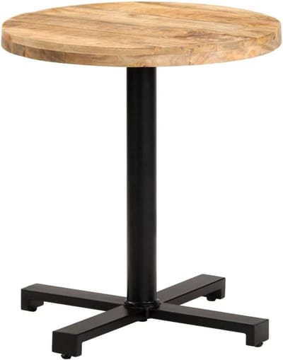 Bistrotafel Rond - Eettafel Klein - Interieur Decoratie - Massief Mangohout - Ø 70x75 cm - Bruin