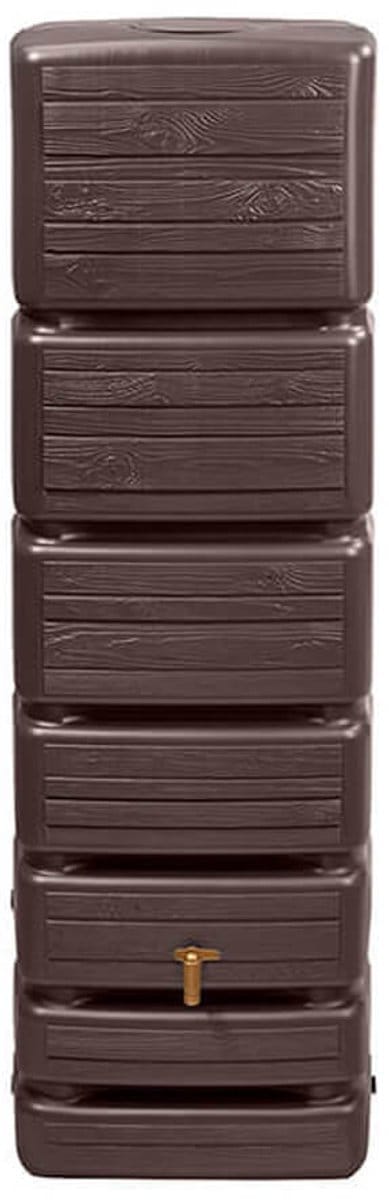 4Rain - Regenton Slim - Wood Decor Dark - 350 Liter
