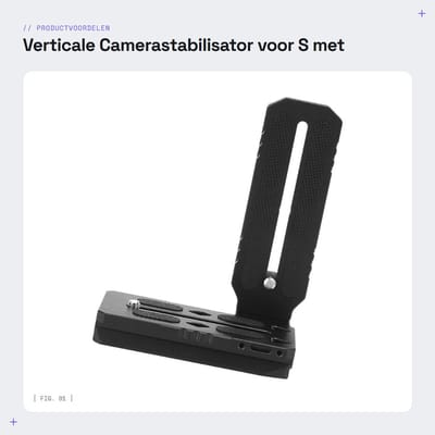 Dailygoods- Camerastabilisator Verticaal Schietbord - CNC Geïntegreerd Gieten - Stevig en Duurzaam - Rubberen Kussens - Snelkoppelingsplaten - Camera Ondersteuning
