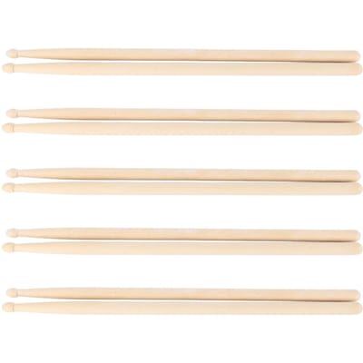 10 Paires de Baguettes de Batterie 7A en Bois Baguette de Tambour en Bois Accessoire d'Instrument pour Jouer beige