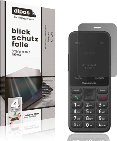 dipos – Matte Privacy Screenprotector geschikt voor Panasonic KX-TU260 | Anti-Spy Beschermfolie