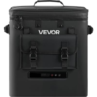 Réfrigérateur 12 Volts, Glacière de Voiture 13.7 QT/ 13L, Congélateur Électrique Portable à Compresseur, 12V/24V CC, 21 à 50/ -6 à 10, pour Camion Van Camping-car SUV Bateau Voyage