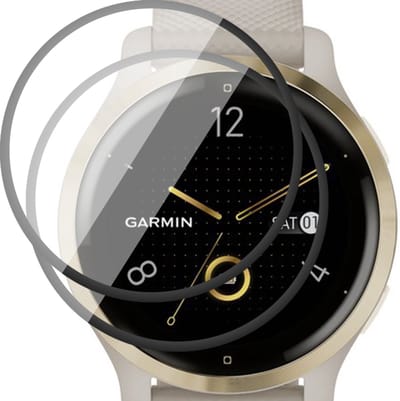 Screenprotector geschikt voor Garmin Venu 2S - Flexibele Full Screen Protector - 2 Stuks