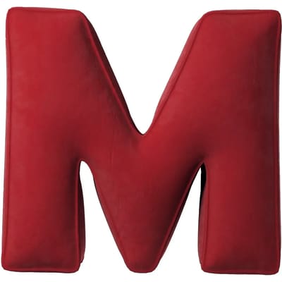 Kussen letter m Yellow Tipi Posh Velvet