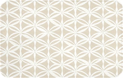 WC mat 80x50 cm - Antislip - Motief - Modern - Beige - Toiletmat - Vloermat - Douchemat - Toilet tapijt - Toiletmatten