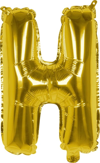 Boland - Folieballon 'H' goud H - Goud - Letterballon