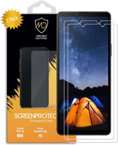 2-Pack MobyDefend Screenprotectors - Geschikt voor Sony Xperia 10 V - Case-Friendly Screensaver - Gehard Glas