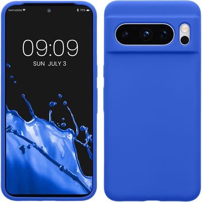 kwmobile telefoonhoesje geschikt voor Google Pixel 8 Pro - Hoesje met siliconen coating - Smartphone case in Baltisch blauw