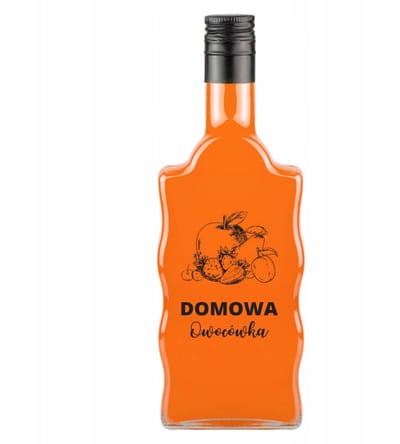 Bimberek Fala - Decoratieve Fles - 500ml - Glazen - Wit Nadruk