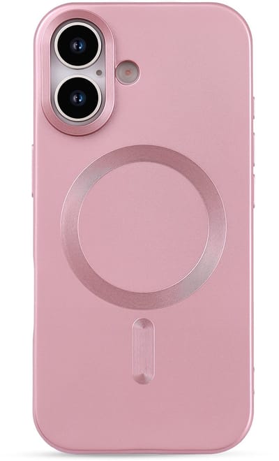 Casemania Hoesje Geschikt voor Apple iPhone 17 - Roze - Matte Siliconen Back Cover - Geschikt voor MagSafe