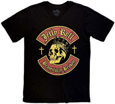 Jelly Roll - Beautifully Broken Heren Tshirt - S - Zwart