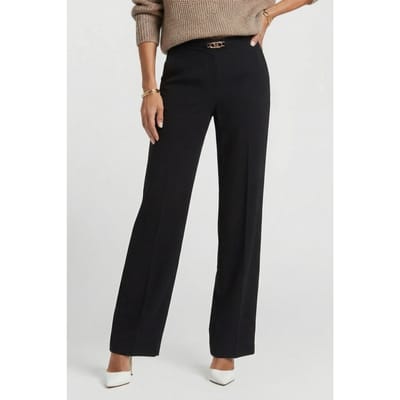 GUESS Marciano By  Becky Straight Pant Jet Black Taglia: W42L34 | Pantaloni da completo Outlet | Donna | Nero