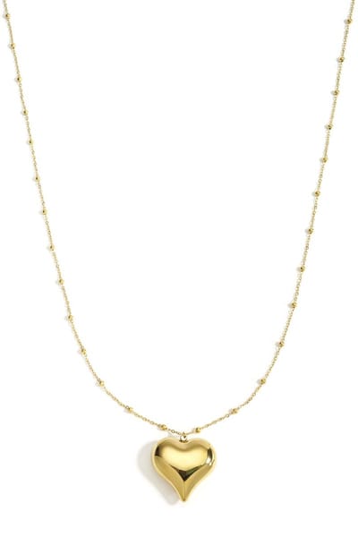 Bijoutheek Collier Lang Balletjes Bol Hart Goud
