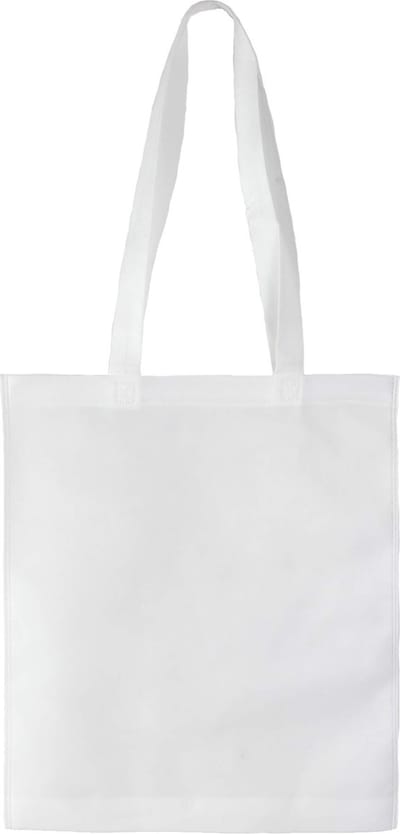 10x non woven tassen Wit