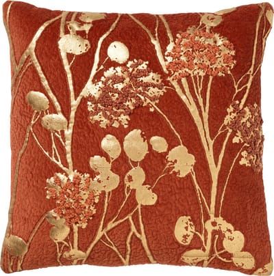 MABELLE | sierkussen 45x45 cm | Potters Clay | oranje | goud | Hoii | met duurzame kussenvulling