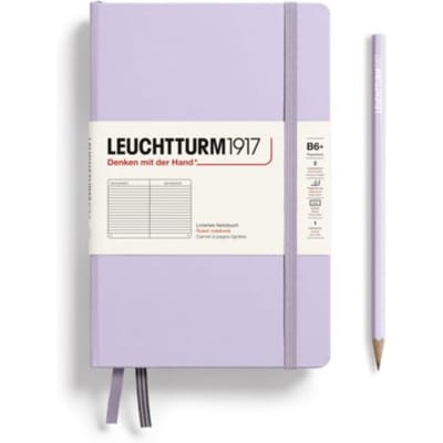 Leuchtturm1917 notitieboek, hardcover, paperback (b6+), gelinieerd, lila