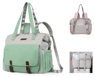 Multifunctionele babyluiertas - Ruime reistas met aankleedkussen en geïsoleerde vakken - Groen