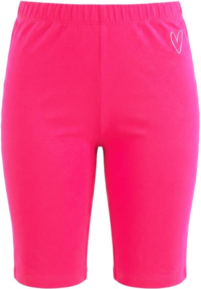 Angel of Style - Dames - Fietslegging smalle pasvorm hartborduursel - Hibiscusrood - Maat 44