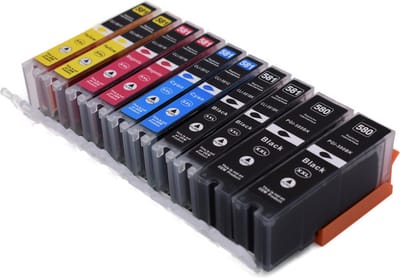 KATRIZ® Huismerk Inkt PGI-580XXL / CLI-581XXL – 10 Stuks – Compatible voor Canon PIXMA TS8350 / TR8550 / TS6250 / TS8150 / TS705 – Extra Hoge Capaciteit – Alternatief voor Canon Cartridges